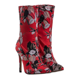 Stivaletti rossi con calzino Santana rosso 1