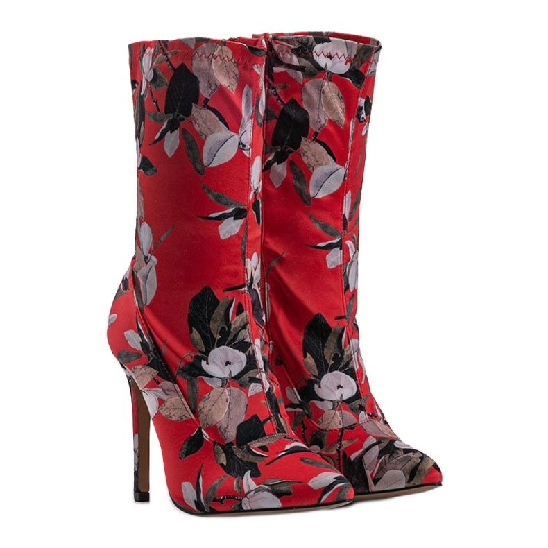 Stivaletti rossi con calzino Santana rosso 1