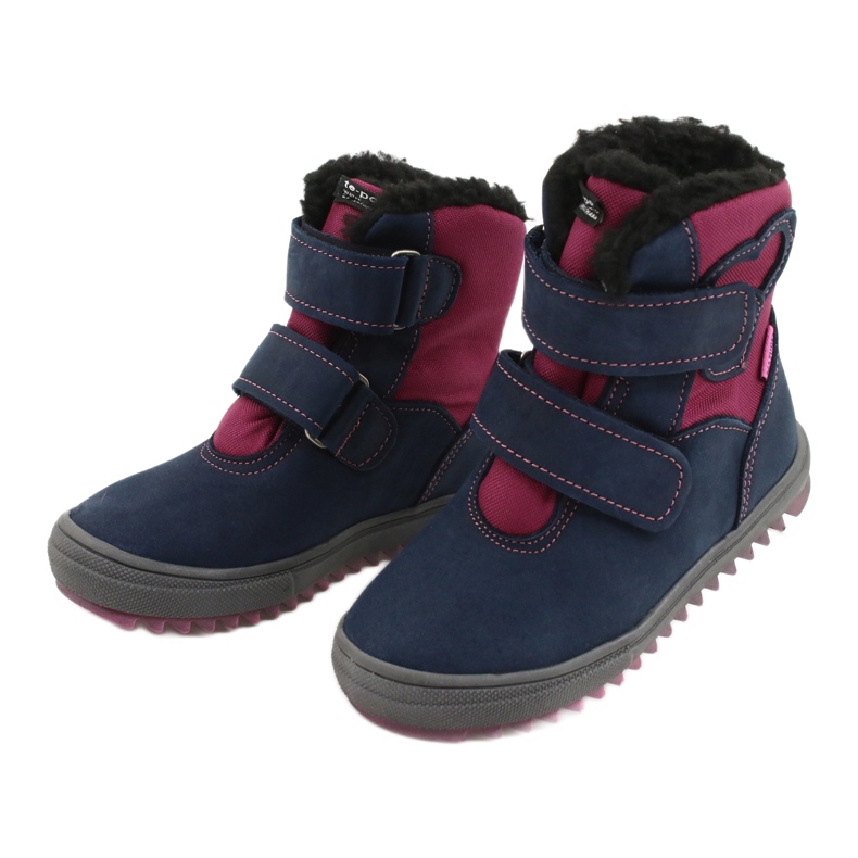 Stivali con membrana TE-POR Mazurek 1351 M blu navy rosa 3