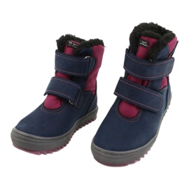 Stivali con membrana TE-POR Mazurek 1351 M blu navy rosa 2