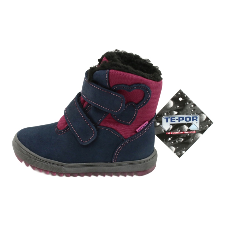 Stivali con membrana TE-POR Mazurek 1351 M blu navy rosa 5