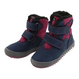 Stivali con membrana TE-POR Mazurek 1351 M blu navy rosa 3