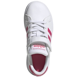 Adidas Grand Court C scarpe da bambino bianco-rosa EG3811 1