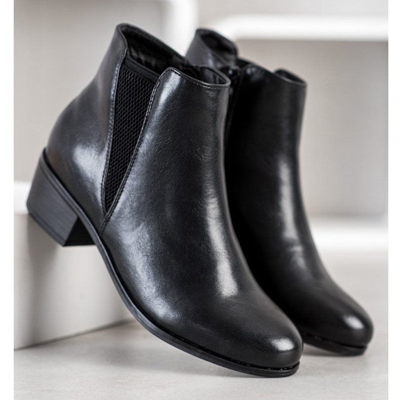 Goodin Stivali classici in ecopelle nero 1