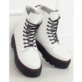Stivali Martens su suola alta, bianco KS-1255 White bianca 1