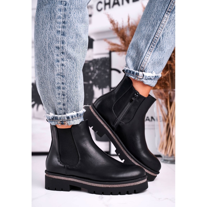 Stivali neri da donna Stivali Jodhpur, stiletto nero 1