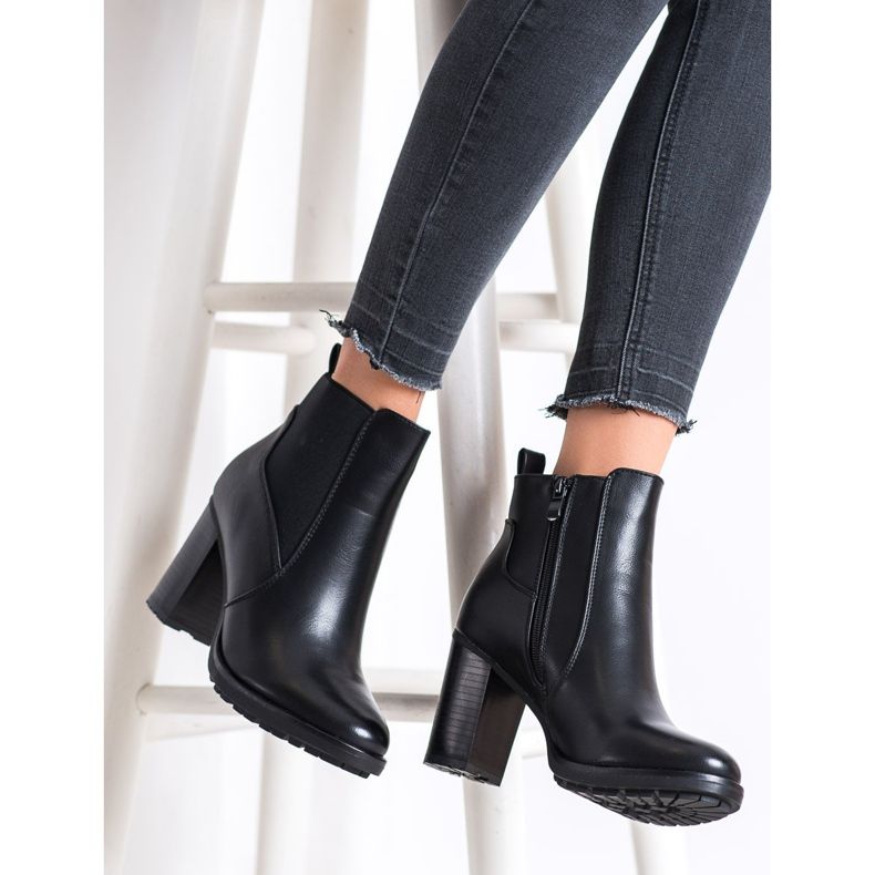 Lovery Stivali casual con tacco alto nero 2