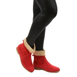 Stivali slip-on Islevine in simil camoscio rosso 1