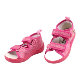 American Club Sandali ciabatte americane TEN38/20, sottopiede in pelle fucsia rosa 2