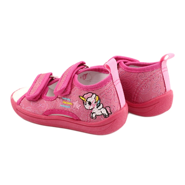 American Club Sandali ciabatte americane TEN38/20, sottopiede in pelle fucsia rosa 5