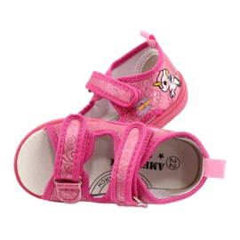 American Club Sandali ciabatte americane TEN38/20, sottopiede in pelle fucsia rosa 4