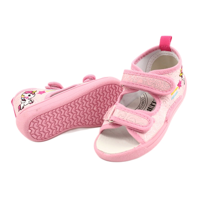 American Club Sandali ciabatte americane TEN38/20, inserto in pelle rosa 3