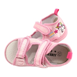 American Club Sandali ciabatte americane TEN38/20, inserto in pelle rosa 4
