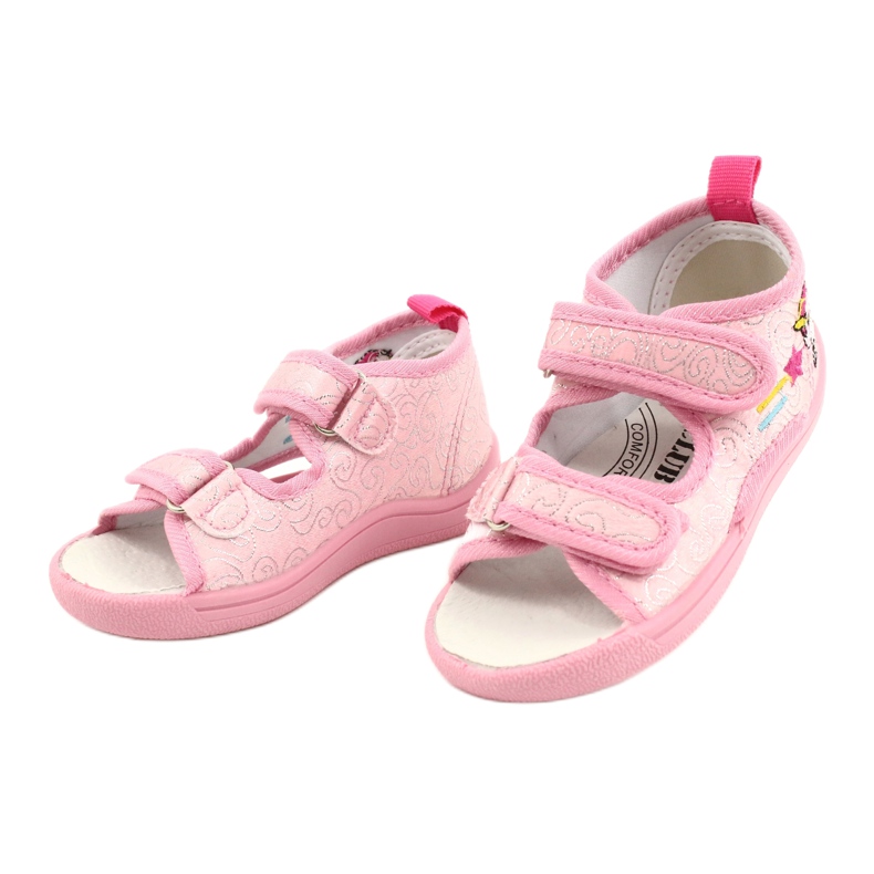 American Club Sandali ciabatte americane TEN38/20, inserto in pelle rosa 2