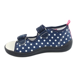 American Club Pantofole, sandali, scarpe americane per bambini, soletta in pelle blu navy rosa 1