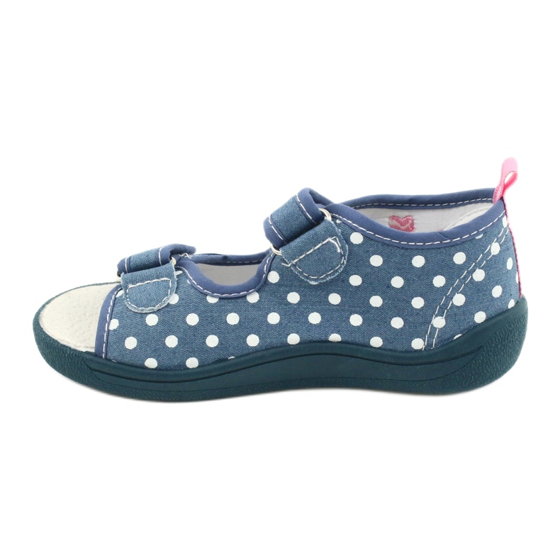 American Club Pantofole, sandali, scarpe americane per bambini, soletta in pelle bianco blu rosa 1