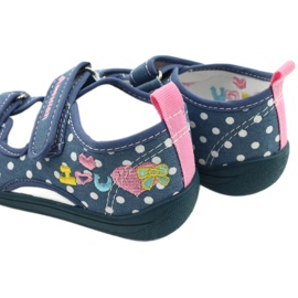 American Club Pantofole, sandali, scarpe americane per bambini, soletta in pelle bianco blu rosa 5