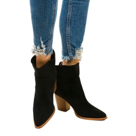 Stivaletti neri sul reggisella slip-on M398 nero 1