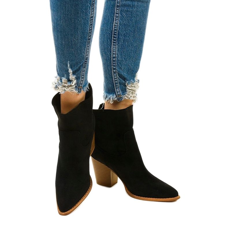 Stivaletti neri sul reggisella slip-on M398 nero 1