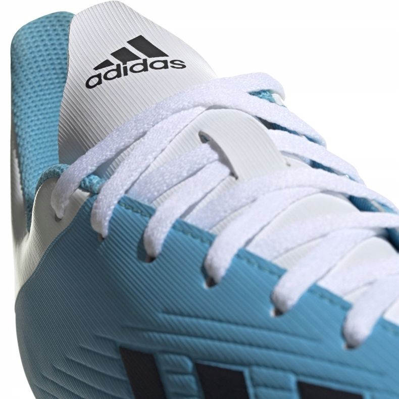 Scarpe da calcio adidas X 19.4 FxG blu e bianche F35378 1