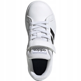 Scarpe per bambini adidas Grand Court C bianche e nere EF0109 bianco 1
