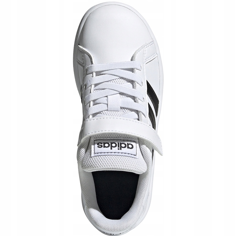 Scarpe per bambini adidas Grand Court C bianche e nere EF0109 bianco 1
