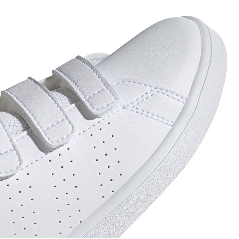Adidas Advantage C scarpe da bambino bianche e rosa EF0221 bianco 1