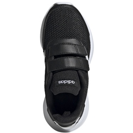 Adidas Tensaur Run C scarpe da bambino nere e bianche EG4146 bianco nero 1