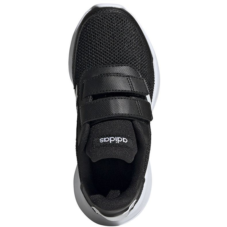 Adidas Tensaur Run C scarpe da bambino nere e bianche EG4146 bianco nero 1