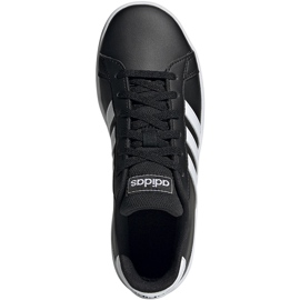 Adidas Grand Court K scarpe da bambino nere e bianche EF0102 nero 1