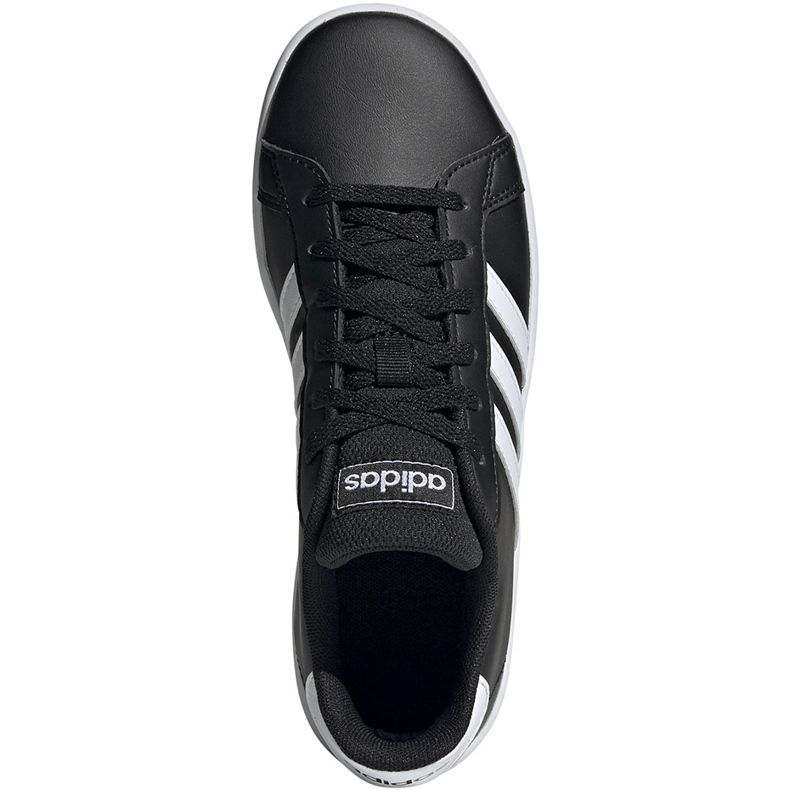 Adidas Grand Court K scarpe da bambino nere e bianche EF0102 nero 1