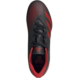 Scarpe calcio adidas Predator 20.4 Tf nere e rosse EE9585 bianco nero 1
