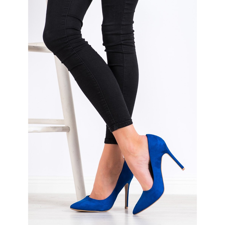 Renda Tacchi in pelle scamosciata blu 2