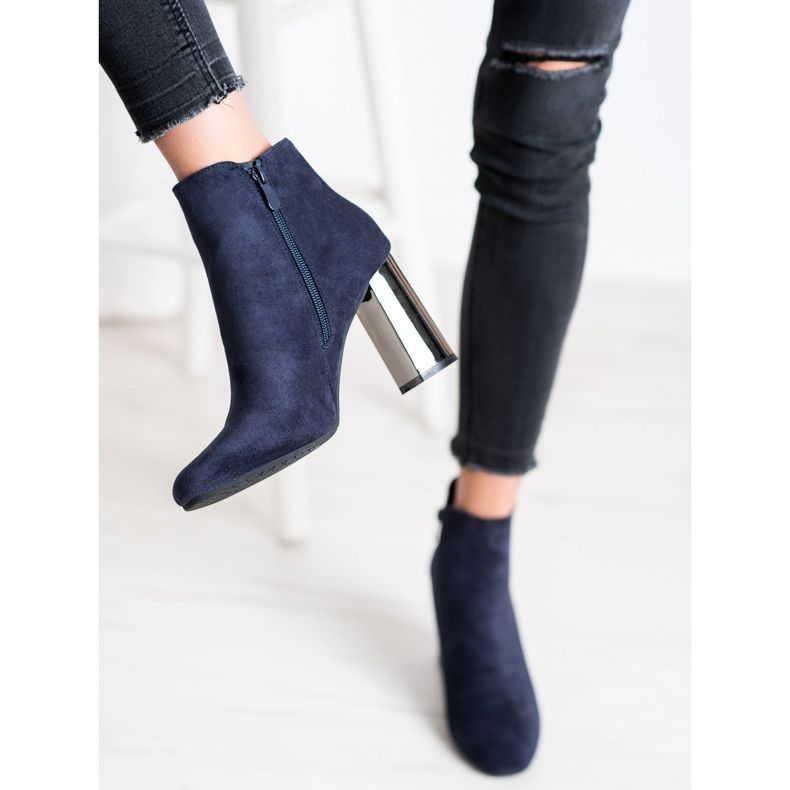 Janessa Stivali Con Tacco Argento blu navy 1