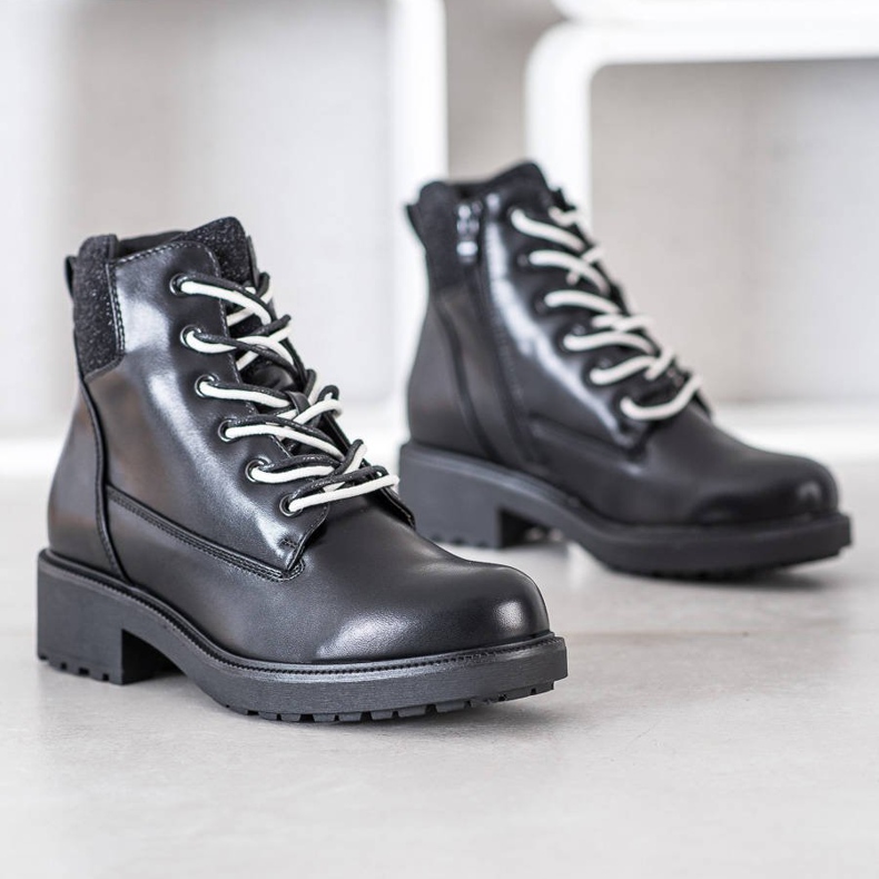 SHELOVET Stivali allacciati alla moda nero 1