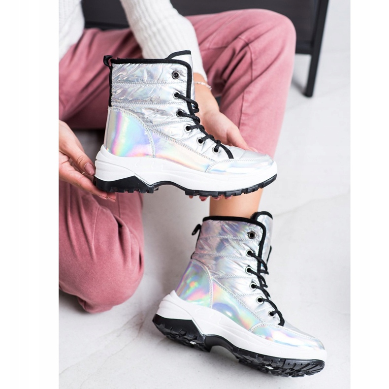 SHELOVET Comodi scarponi da neve Holo bianco multicolore 1