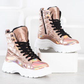 SHELOVET Trappers trapuntati alla moda d'oro 1