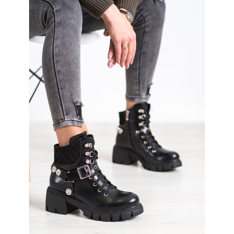 Yes Mile Lavoratori alla moda con ornamenti nero 2