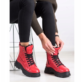 SHELOVET Trappers trapuntati alla moda rosso 1