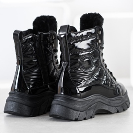 SHELOVET Trappers trapuntati alla moda nero 1