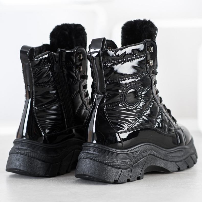 SHELOVET Trappers trapuntati alla moda nero 1