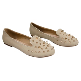 Ballerine Con Borchie Y271 Spikes Beige 1