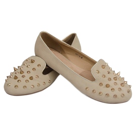 Ballerine Con Borchie Y271 Spikes Beige 2