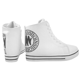 Sneakers alla moda LT1608 bianche bianco 1