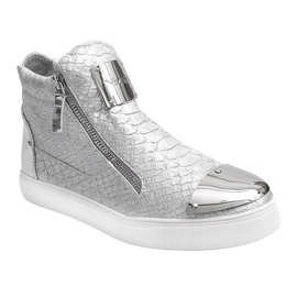Sneakers Alte Q55 Argento 1