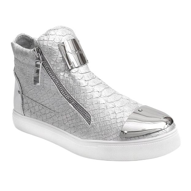 Sneakers Alte Q55 Argento 1