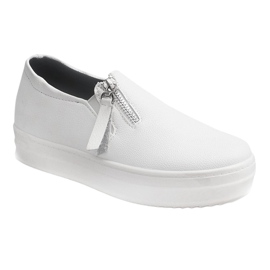 Sneakers Creepersy con zeppa 888 bianche bianca 1