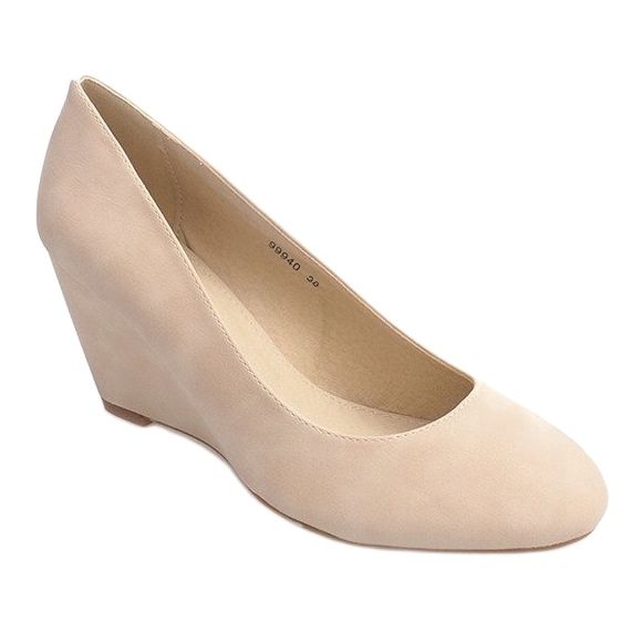 Décolleté con zeppa 99940 Beige 1