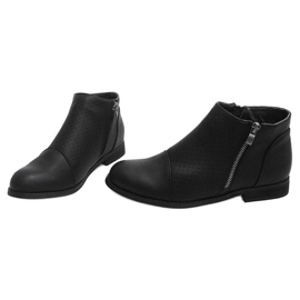 Stivali traforati con cerniera H197 Black nero 1