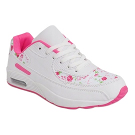 Sneakers bianche XT-18 Flowers bianca rosa 1